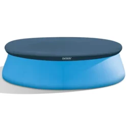 Clearance Intex rund oppustelig let sæt swimmingpool - 244 x 61 cm - blå - inkluderet tilbehør CB4 Pooler