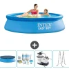 Pooler^Intex rund oppustelig let sæt swimmingpool - 244 x 61 cm - blå - inkluderet tilbehør CB64