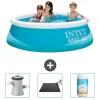 Pooler^Intex rund oppustelig let sæt swimmingpool - 183 x 51 cm - blå - inkluderet tilbehør CB80