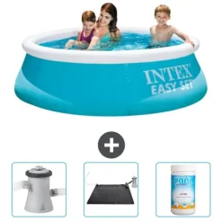 Pooler^Intex rund oppustelig let sæt swimmingpool - 183 x 51 cm - blå - inkluderet tilbehør CB80