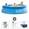 Pooler^Intex rund oppustelig let sæt swimmingpool - 305 x 76 cm - Blå - Inkluderet tilbehør CB74