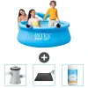 Pooler^Intex rund oppustelig let sæt swimmingpool - 183 x 51 cm - Blå - Hval - Inkluderet tilbehør CB80