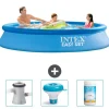Pooler^Intex rund oppustelig let sæt swimmingpool - 305 x 61 cm - blå - inkluderet tilbehør CB77