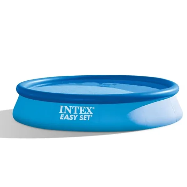 Discount Intex rund oppustelig let sæt swimmingpool - 396 x 84 cm - Blå - Inkluderet tilbehør CB61 Pooler