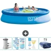 Pooler^Intex rund oppustelig let sæt swimmingpool - 396 x 84 cm - Blå - Inklusive Tilbehør CB86