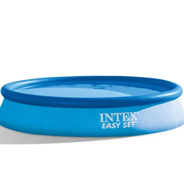 Clearance Intex rund oppustelig let sæt swimmingpool - 366 x 76 cm - Blå - Inklusive Tilbehør CB87 Pooler