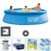 Discount Intex rund oppustelig let sæt swimmingpool - 305 x 76 cm - Blå - Inklusive Tilbehør CB24 Pooler
