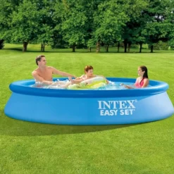 Pooler^Intex rund oppustelig let sæt swimmingpool - 305 x 61 cm - Blå - Inklusive Tilbehør CB94