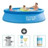 Pooler^Intex rund oppustelig let sæt swimmingpool - 305 x 76 cm - Blå - Inkluderet tilbehør CB73