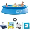 Pooler^Intex rund oppustelig let sæt swimmingpool - 305 x 76 cm - Blå - Inkluderet tilbehør CB67