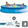 Pooler^Intex rund oppustelig let sæt swimmingpool - 366 x 76 cm - Blå - Inkluderet tilbehør CB61