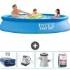 Clearance Intex rund oppustelig let sæt swimmingpool - 305 x 61 cm - blå - inkluderet tilbehør CB54 Pooler