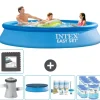 Online Intex rund oppustelig let sæt swimmingpool - 305 x 61 cm - Blå - Inklusive Tilbehør CB17 Pooler