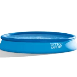 Pooler^Intex rund oppustelig let sæt swimmingpool - 457 x 84 cm - Blå - Inklusive Tilbehør CB85