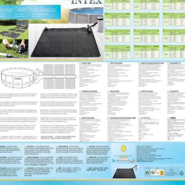 Pool- & Spatilbehør^INTEX solvarmer til pool. 1,2x1,2 m PVC sort 28685
