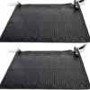 Pool- & Spatilbehør^INTEX solvarmere til pool 2 stk. 1,2x1,2 m PVC sort 28685