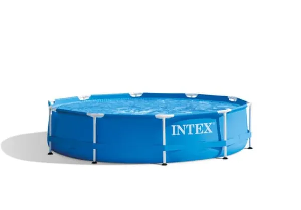 Clearance Intex svømmebassin - Metalramme - 305 x 76 cm - Inklusiv solsejl Pooler