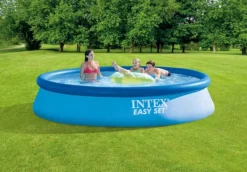 Pooler^Intex Svømmebassin - Nemt Sæt - 396 x 84 cm - Inklusiv Solsejl