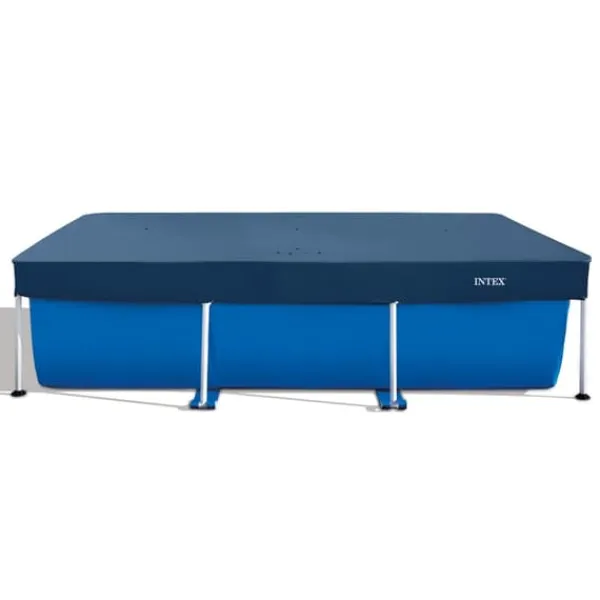 Clearance Intex svømmebassin med rektangulær ramme - 260 x 160 x 65 cm - Blå - Inkluderet tilbehør CB97 Pooler