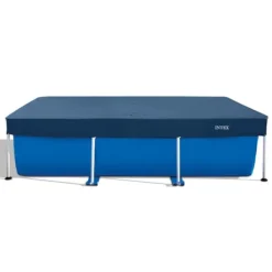 Pooler^Intex svømmebassin med rektangulær ramme - 220 x 150 x 60 cm - Blå - Inkluderet tilbehør A30