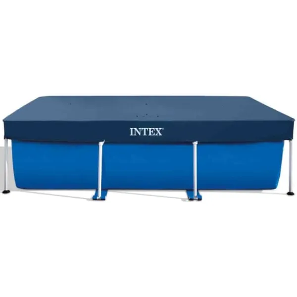 Sale Intex svømmebassin med rektangulær ramme - 300 x 200 x 75 cm - Blå - Inkluderet tilbehør A160 Pooler