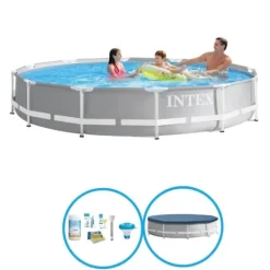 Pooler^Intex Svømmebassin Prisme Stel 366x76 cm - Svømmebassinpakke