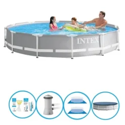 Pooler^Intex Swimming Pool Prisme Stel - Inklusiv tilbehør - 366x76 cm