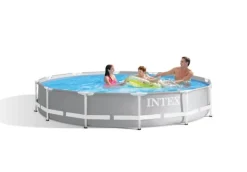 Pooler^Intex swimmingpool - Prismeramme - 366 x 76 cm - Inklusiv WAYS vedligeholdelsespakke & filterpumpe