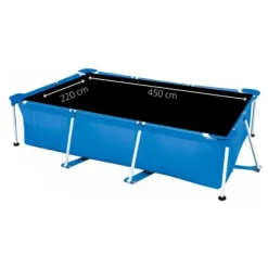 Pooler^Intex swimmingpool - Rammebassin - 450 x 220 x 84 cm - Inklusiv solsejl, filterpumpe og filter