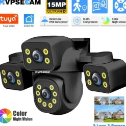 Best IP Kamera, 15MP Ultra HD, Farve Natvision,EU Stik, 15MP WIFI NO Kort Sikkerhedsmonitorer & Videokameraer