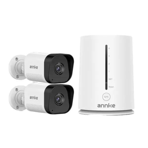 Sikkerhedsmonitorer & Videokameraer^IP-kamera, 5MP opløsning, Wi-Fi-forbindelse,Med 2stk Cam