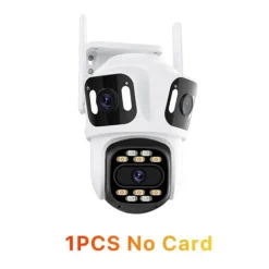 Sikkerhedsmonitorer & Videokameraer^IP-kamera, tre linser, WiFi-forbindelse,1PCS Ingen Kort