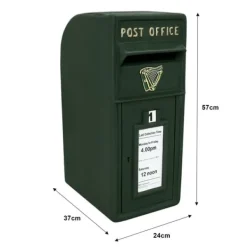 New Irsk Postkasse - Grøn | Postkasse med Lås Bryllupspynt Dekorationer til Barnedåb Dekorationer til Haven Dekorationer til Haven Begivenheder Britisk Postkasser & Brevindkast