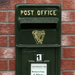 New Irsk Postkasse - Grøn | Postkasse med Lås Bryllupspynt Dekorationer til Barnedåb Dekorationer til Haven Dekorationer til Haven Begivenheder Britisk Postkasser & Brevindkast