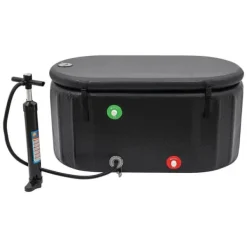Spa & Udendørsbad^Isbad 370 liter, oppusteligt koldtvandskar, kompakt design, sort