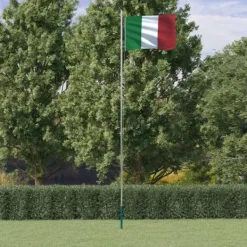 Best Italien flag og flagstang 6,23 m aluminium - Italien Flag - Italien-flag - Home & Living Flag & Vindposer