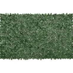 Hot Ivy Privacy-hegn 1,5 x 2,5 m - Kunstigt grøn vægskærm med mesh-bagside til have, balkon og gårdhave dekoration. Havedekorationer