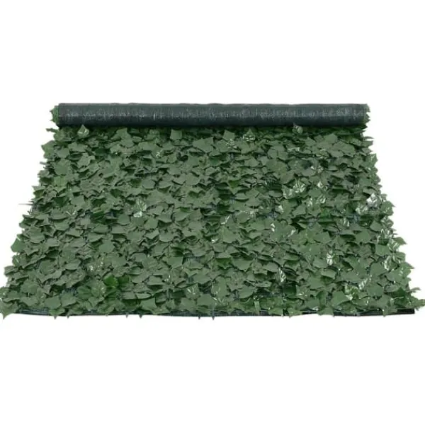 Hot Ivy Privacy-hegn 1,5 x 2,5 m - Kunstigt grøn vægskærm med mesh-bagside til have, balkon og gårdhave dekoration. Havedekorationer