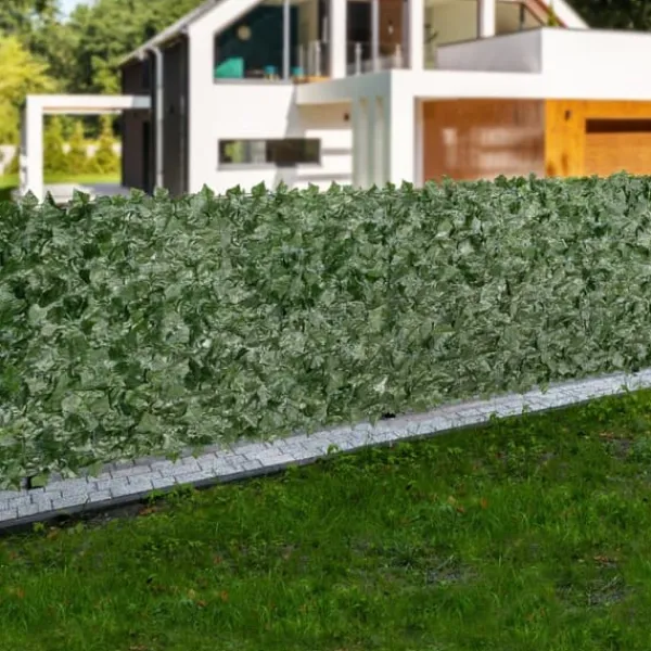 Havedekorationer^Ivy privatlivshegn, 1,5 x 4 m kunstig grøn væg, mesh-bagside, robust samling. Ideel til have, gård og balkondekoration.