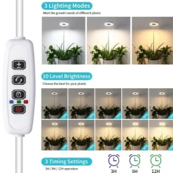 Kit Til Plante- & Urtedyrkning^Justerbar Højde 3,5 tommer Rød Blå LED Vækstlys - 5W USB Plantelampe til Indendørs Brug