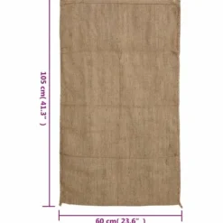 Clearance Jutesække 30 stk. - Alsidige og økologiske opbevaringssække | Størrelse: 60x105 cm | Vægt: 340 g/m2 Havekurve