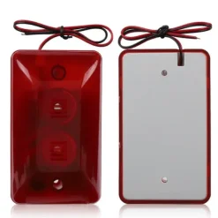 Clearance Kablet stroboskopisk sirenealarm med 12V 15W lyd og blinkende rødt lys til hjemmehotel Brandalarm