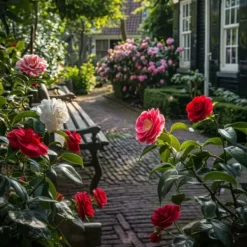 Buskads^Kamelia japansk rose - Sæt med 3 - Camellia japonica - Højde 25-40cm - ⌀9cm