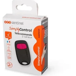 Sale 2-kanals fjernbetjening - SCS SENTINEL - SimplyControl - Fuchsia, rækkevidde 40m, frekvens 433,92 MHz, CR2032 lithiumbatteri inkluderet Skure, Garager & Carports