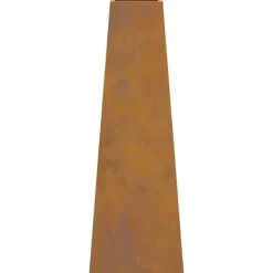 Kegleformet bålsted i forvitret stål | Størrelse: 50 x 35 x 100 cm | Farve: Brun Pejse
