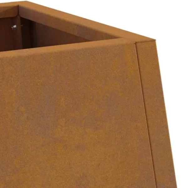 Kegleformet bålsted i forvitret stål | Størrelse: 50 x 35 x 100 cm | Farve: Brun Pejse