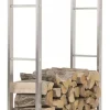 New Keri Stainless Steel Firewood Rack - Handcrafted, Durable, Modern Design (25x80x100 cm) Tilbehør Til Brændeovne & Pejse