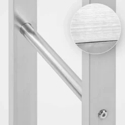 Tilbehør Til Brændeovne & Pejse^Keri V2 Stainless Steel Firewood Rack - 100x25x125 cm, Indoor Use, Stable Construction with Crossbars