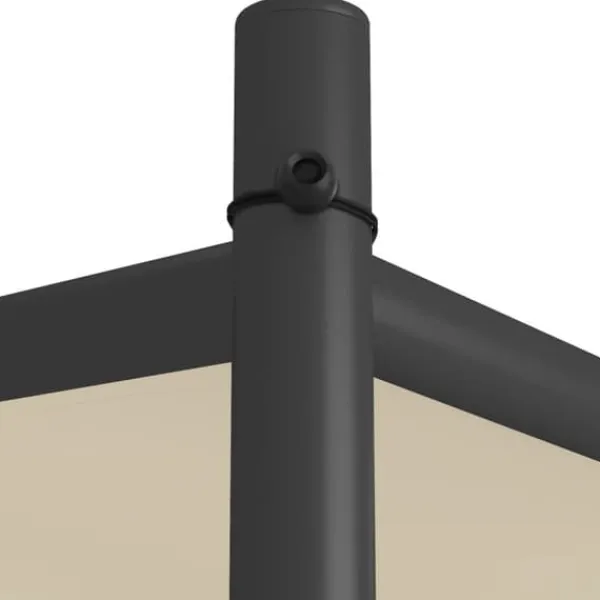 Outlet Klassisk pavillon 3x3 m - Vandafvisende polyester med stålstel | Farve: Beige | Størrelse: 3x3 m Buer, Spalier, Lysthuse Uden Tag