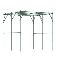 Buer, Spalier, Lysthuse Uden Tag^Klatreplante Støtte, Polyethylenbelagt Stålramme, Justerbar Struktur, 223 cm x 223 cm x 223 cm, Triangulært Støtte Design